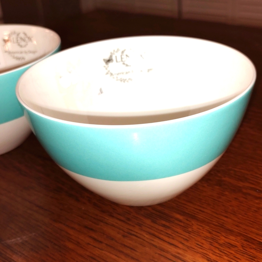 4 New Continental Dining Aqua by LENOX Bowls
